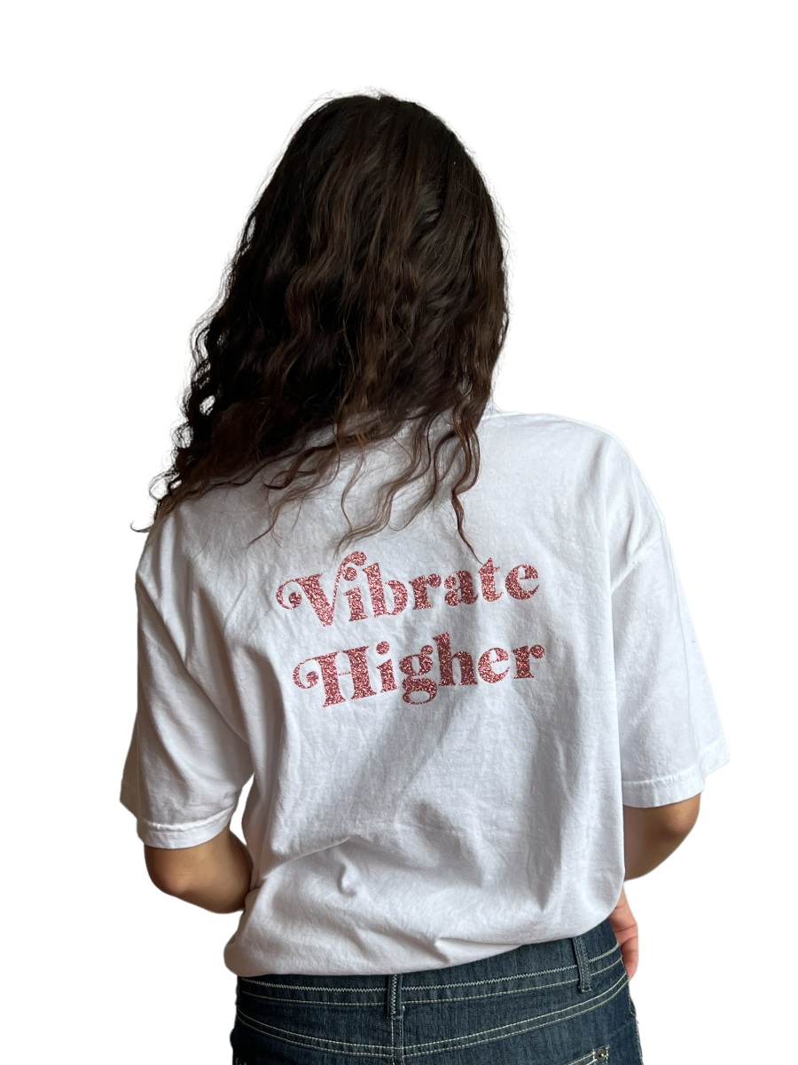 Imperial Tiger T-Shirt SSS "Vibrate Higher"- White/Rose Gold Metallic