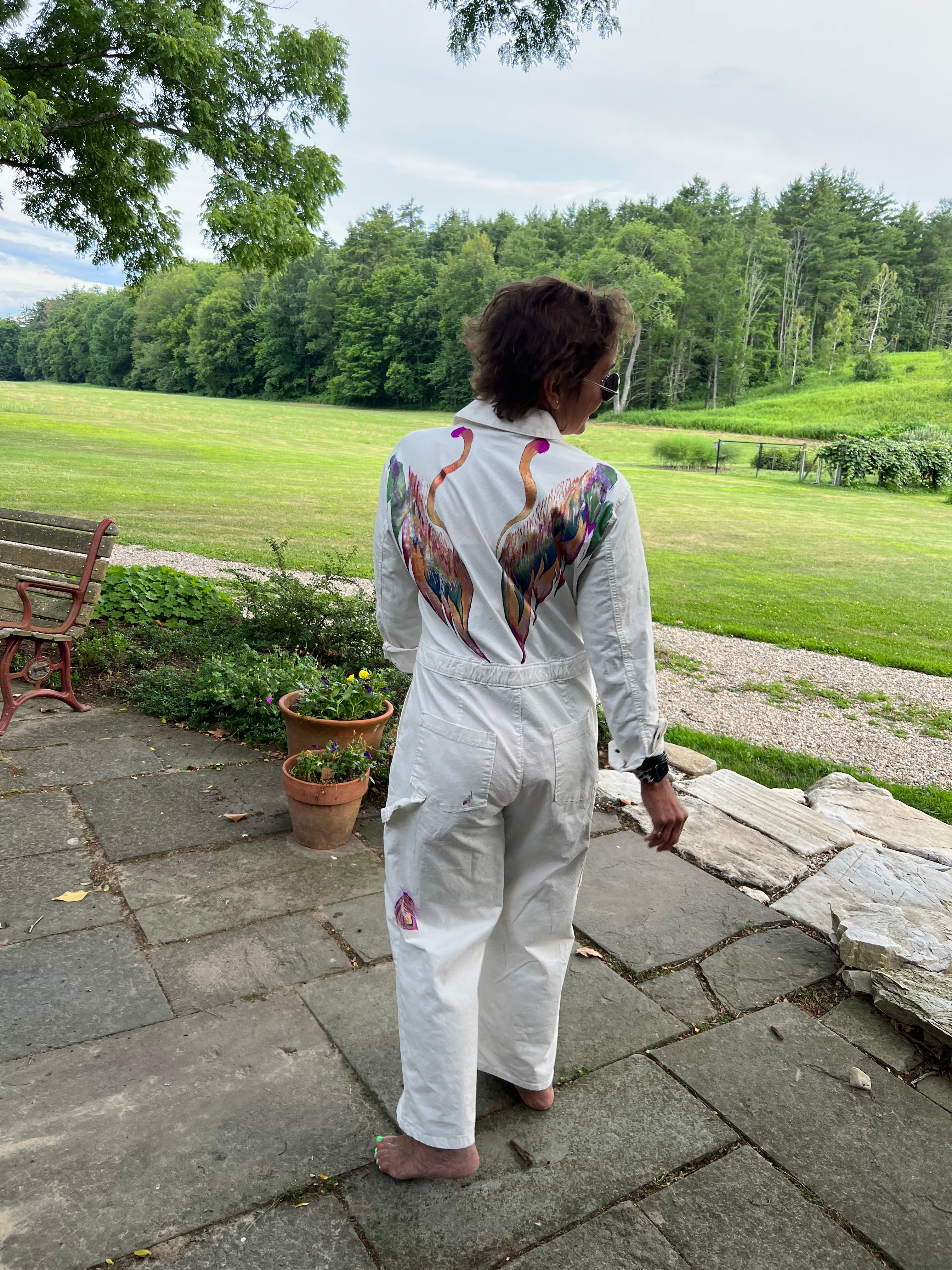 One of a Kind Hand Painted Jump Suit