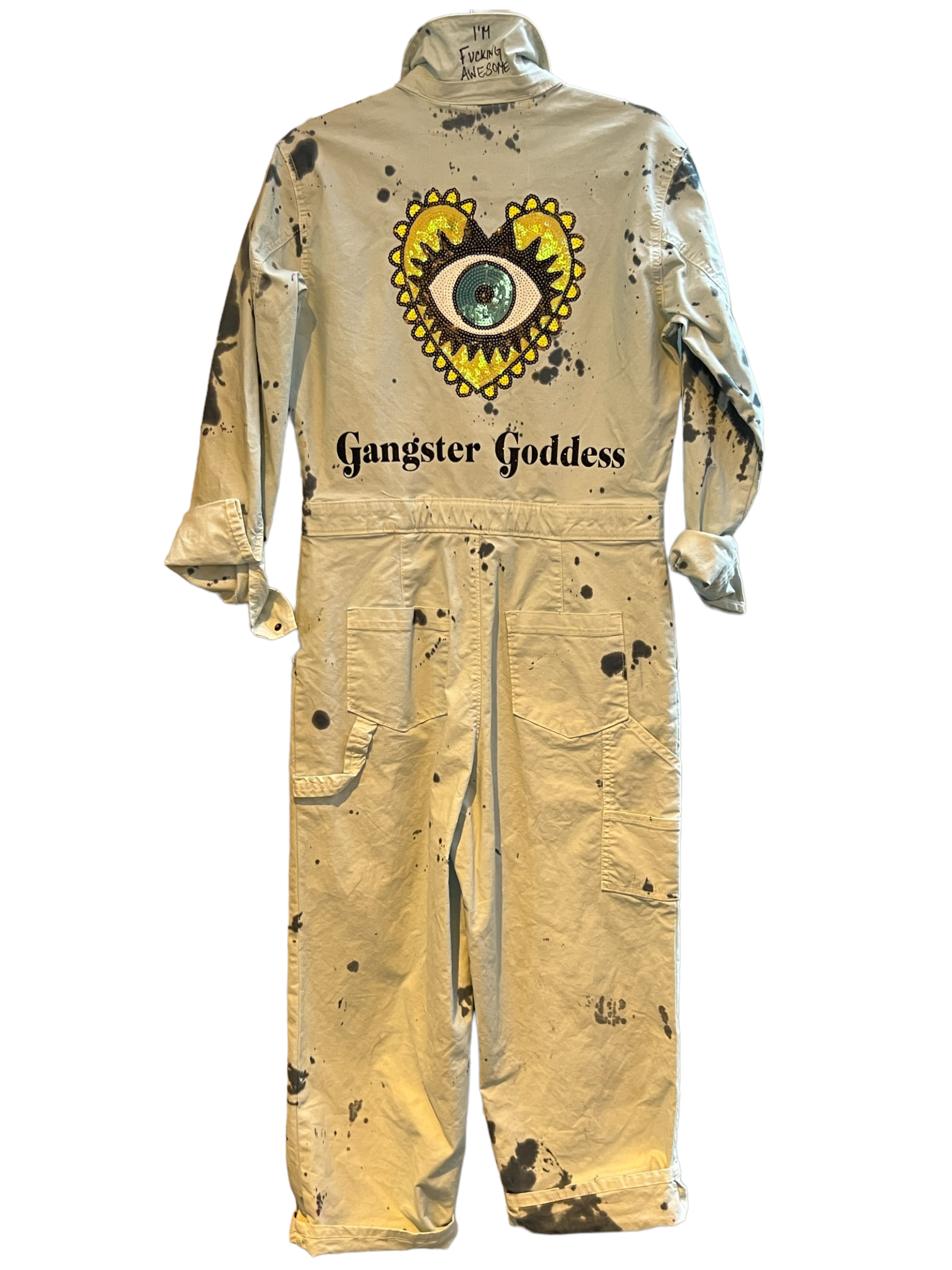 One of a Kind Hand Painted Jump Suit