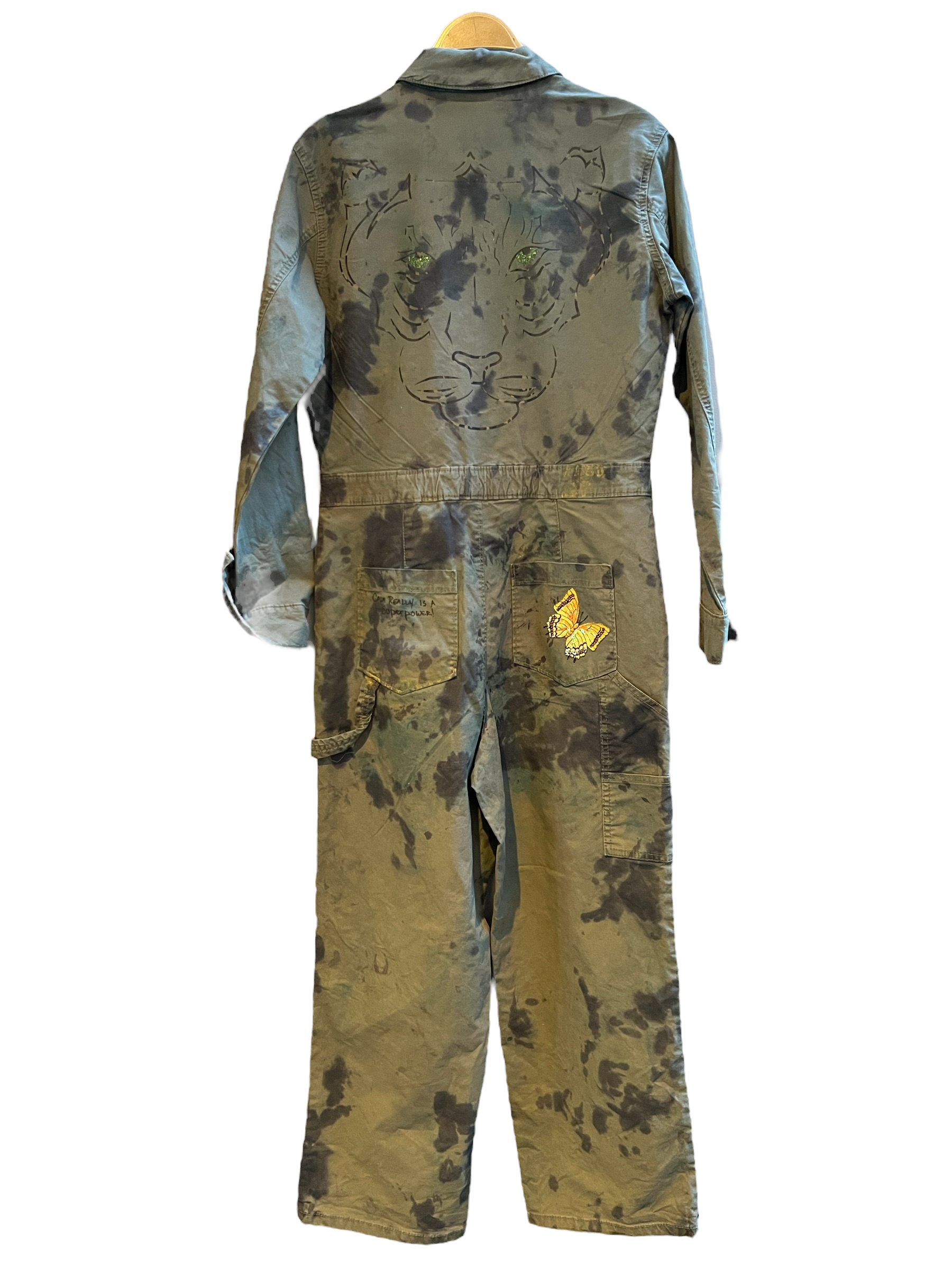 One of a Kind Hand Painted Jump Suit