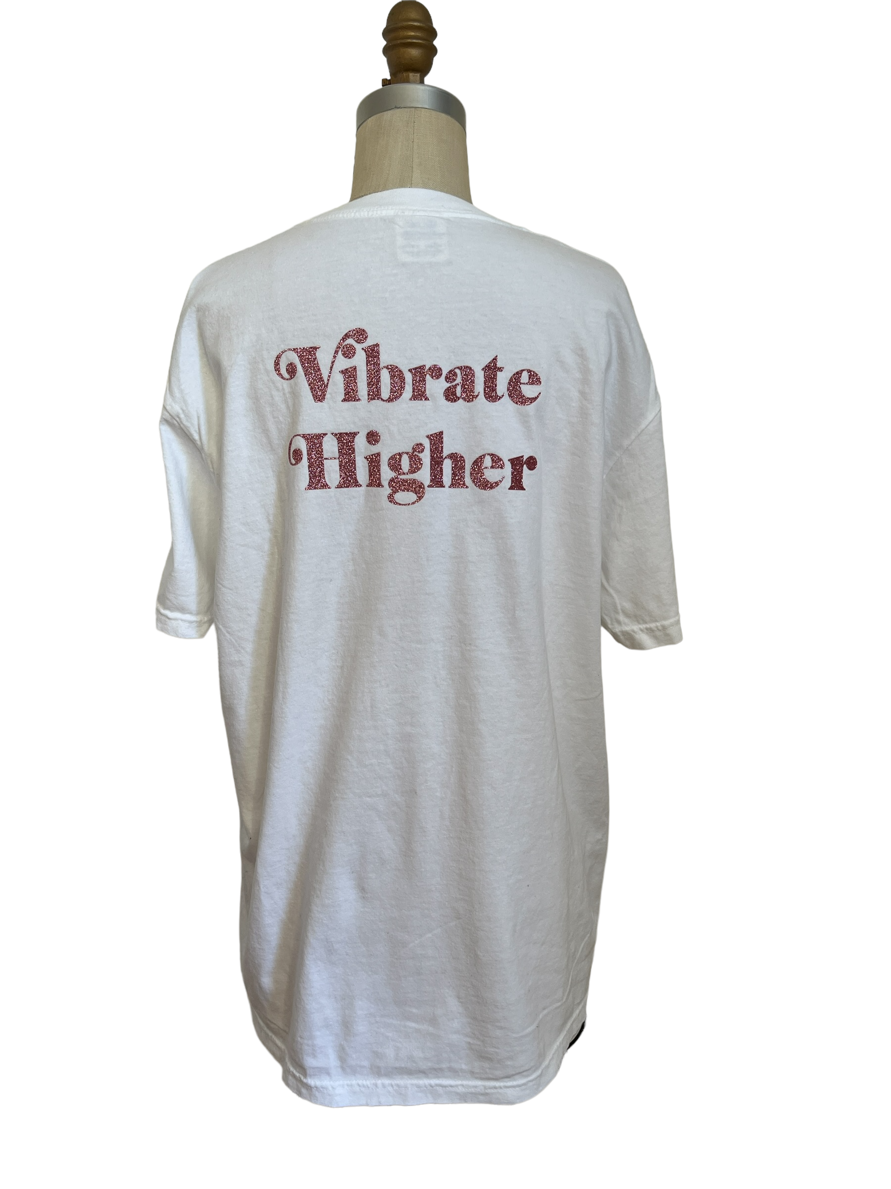 Imperial Tiger T-Shirt SSS "Vibrate Higher"- White/Rose Gold Metallic