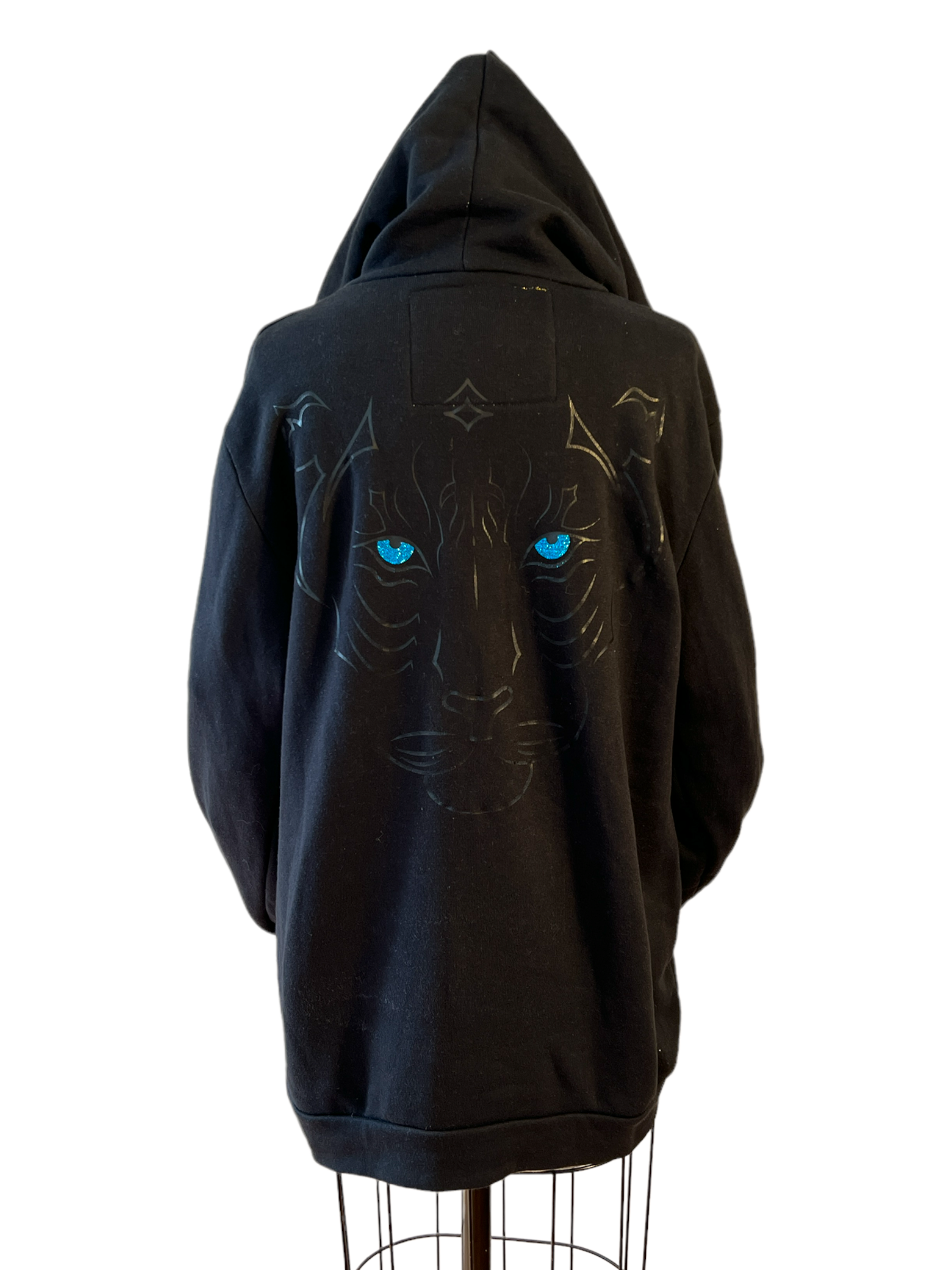 Imperial Tiger Unisex Pullover Hoodie-Black Puff