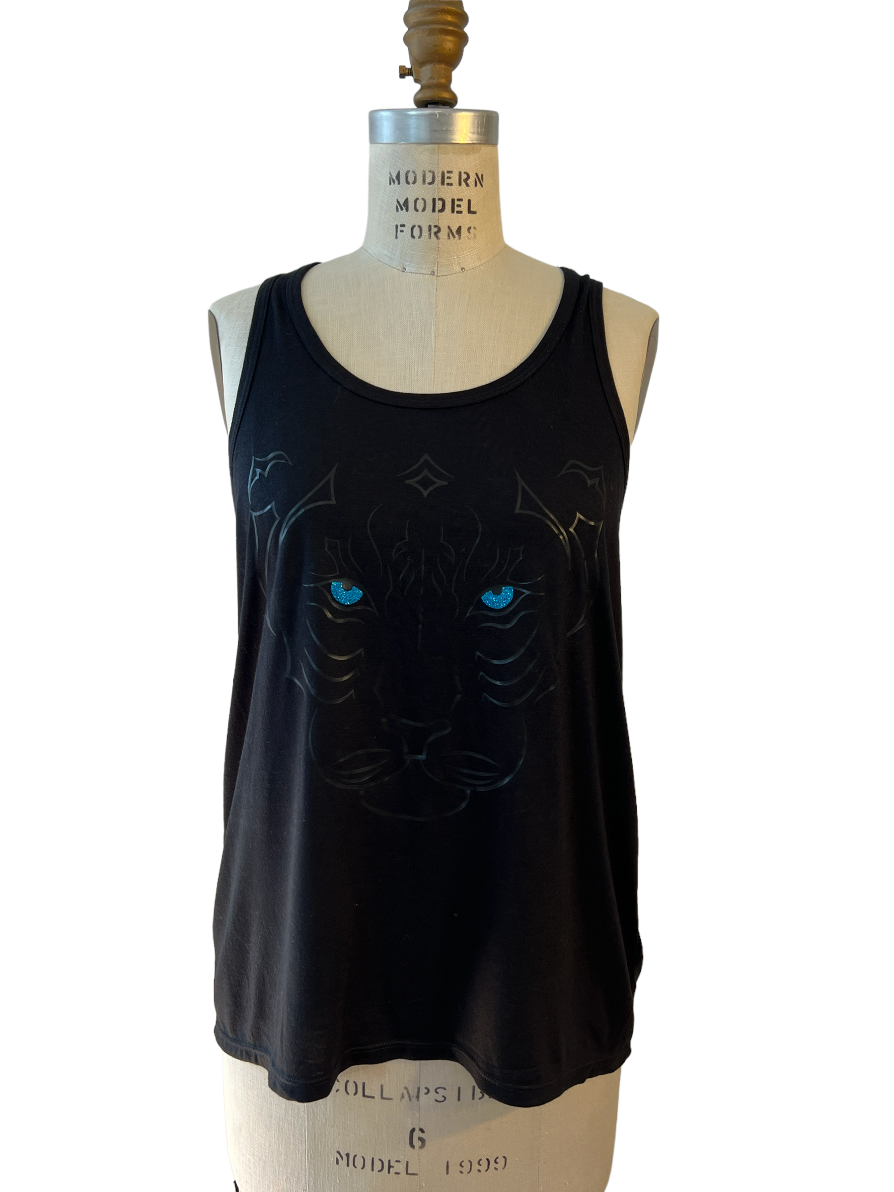 Imperial Tiger Tank Top-Black/Silver Metallic